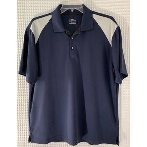 PGA Tour Golf Shirt XL Blue with White (A013)